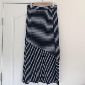 Navy Strip Maxi Skirt!